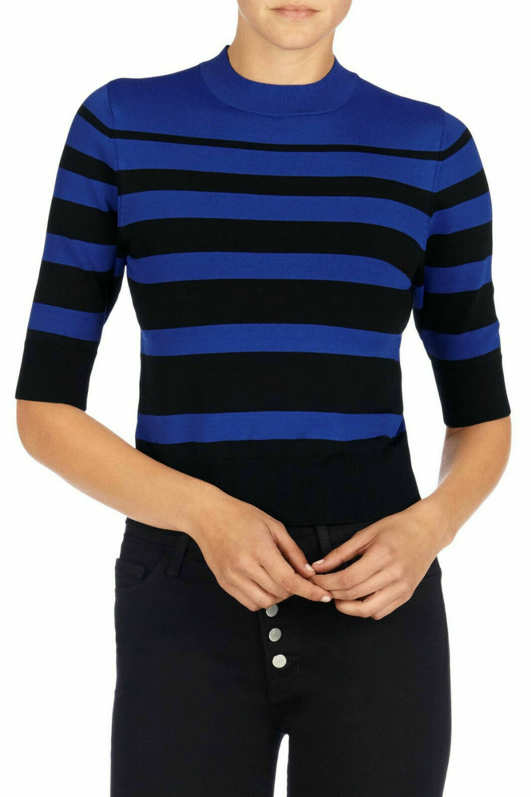J Brand Pullover Sweater 'Orchid Sweater' Top NEW Blue/Black Size XS RRP $349