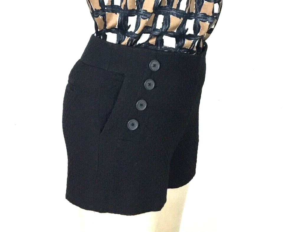 Ann Taylor Shorts Size 4 Womens Black Cotton Blend Vintage Summer High