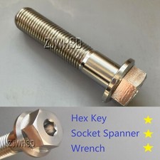 M12 x 1,25 x 55 Ti Tornillo de titanio Tornillo Cabeza de tapa de enchufe y cabeza de brida hexagonal hexagonal