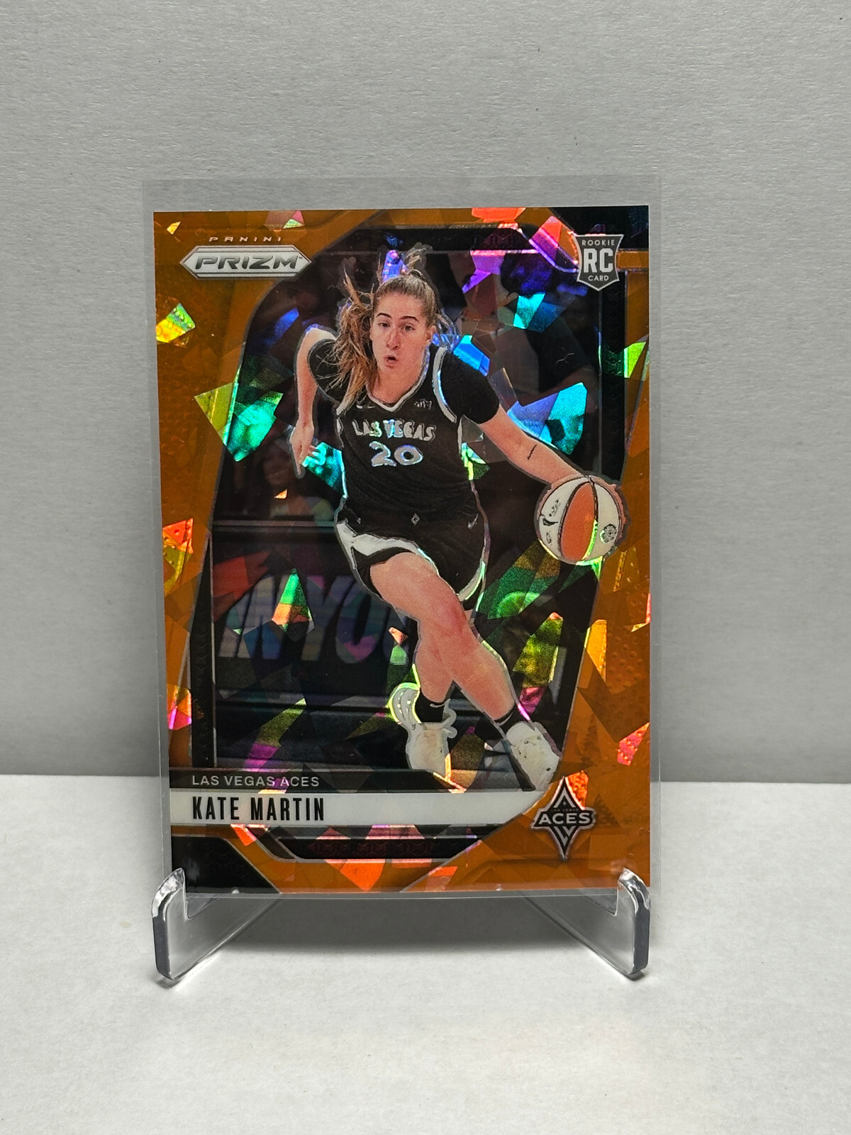 2024 Panini Prizm WNBA #126 Kate Martin Ice Orange Prizms Las Vegas Aces RC