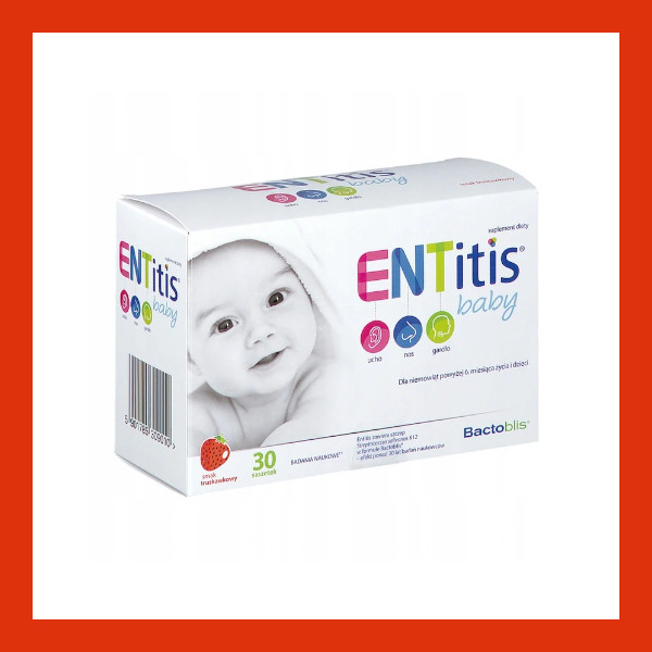 ENTITIS BABY 30/60/90 Bolsa Srreptococcus Niños Inmunidad Fresa 6+ Meses