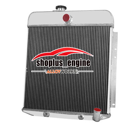 1949 1950 Aluminum 4 Rows Radiator+cap For Plymouth Deluxe Special 3.6L 3.8L L6