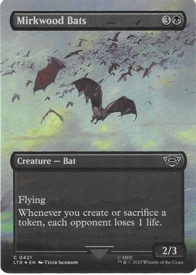 Mirkwood Bats Borderless FOIL , Lord of the Rings , NM , MTG