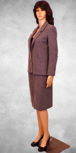 Traje KORET CAREER PETIT talla 6 gris ceniza 2 piezas 100% lana merino limpio en seco - Imagen 8 de 14