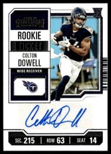 2023 Panini Contenders Rookie Ticket Auto Colton Dowell #159 JW1