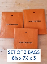 Set of 3 LOUIS VUITTON Paper Gift Bags Orange – 8½ x 7½ x 3