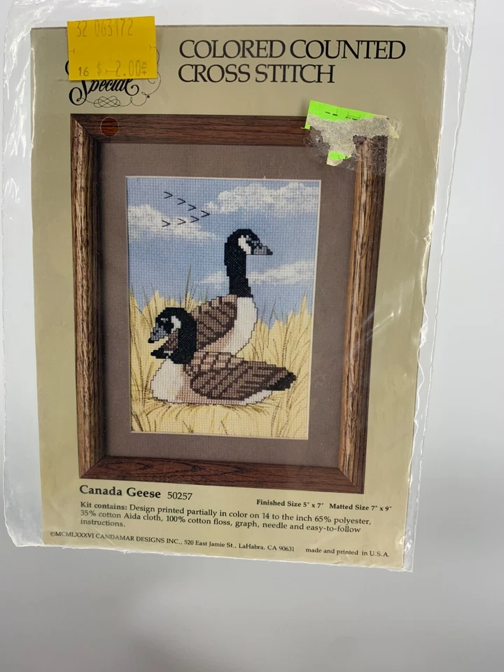 (2) Kit de punto de cruz contado especial Candamar Designs - Gansos y cerdos Foto 2 de 4