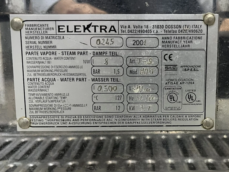 Эспрессо-машина Elektra Maxi коммерческая см. фото драгоценный камень - Изображение 2 из 4