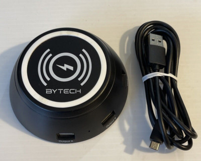 Bytech Wireless Charger with 2 USB Charging Ports.
