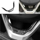 Carbon Fiber ABS Car Steering Wheel Cover Trim For Jeep Grand Cherokee 2014 up