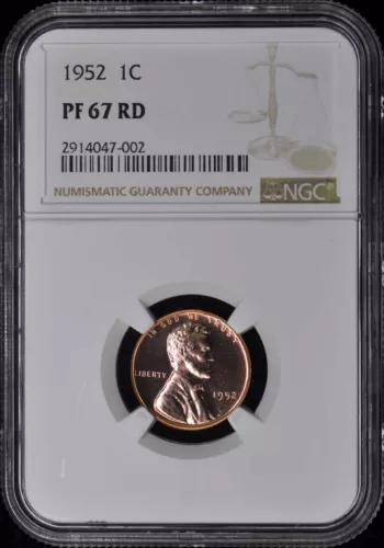 1952 Wheat Reverse Lincoln Cent (Proof) 1C NGC PR67RD