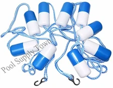 20' Feet Swimming Pool Safety  Rope & Float Divider Line with Stainless Hook