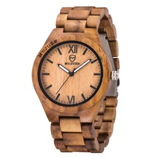 UWOOD Handmade Men's Wooden Watch Wood Watch for Men Christmas Gift Men Father