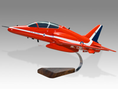 BAe Hawk Red Arrows Solid Kiln Dried Mahogany Wood Handcrafted Display Model