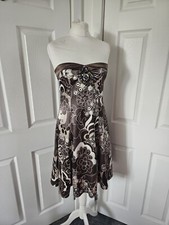 Jane Norman Y2K Strapless Jewelled Psychedelic Satin Dress Tulle Underskirt 12