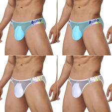 Mens Low-Rise Panties Knickers Bikini Underwear Underpants Briefs of 4 Pack