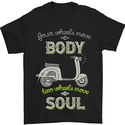 Scooter Four Wheels Move den Körper Lustig Herren Maglietta 100% Baumwolle