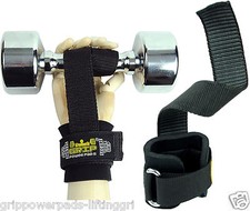 Lifting Straps Neoprene Padded Cotton Coated Rubber One Side Workout Straps NEW