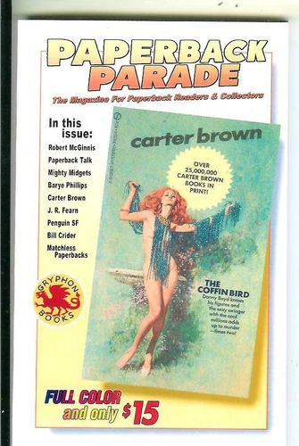 PAPERBACK PARADE #104, book collector mag, Carter Brown crime pbs, gga McGinnis