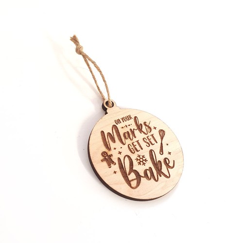 On Your Marks Get Set Bake Bauble - Baking Christmas Ornament Baking Gift Xmas - Picture 4 of 4