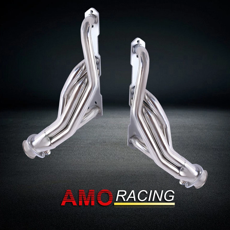 Cabezales de escape de acero inoxidable aptos para camioneta Chevy GMC C1500 K2500 V8 1988-1997 Foto 3 de 4