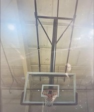 Wall-Mounted Adjustable Basketball Hoop with Acrylic Glass Backboard