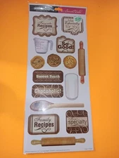 Creative Imaginations Samantha Walker Baking Recipe Stickers Sheet Cookies
