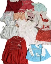 13 Pc VTG Baby Girl Dress Clothing Lot Sizes up to 6 60's to 80's READ FLAWS