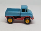 Vintage LESNEY MATCHBOX No. 49 UNIMOG Truck, Blue & Red, 1:64, England
