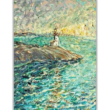 Vibrant Impressionist Oil Painting Coastal Landscape Original Wall Art Seascape