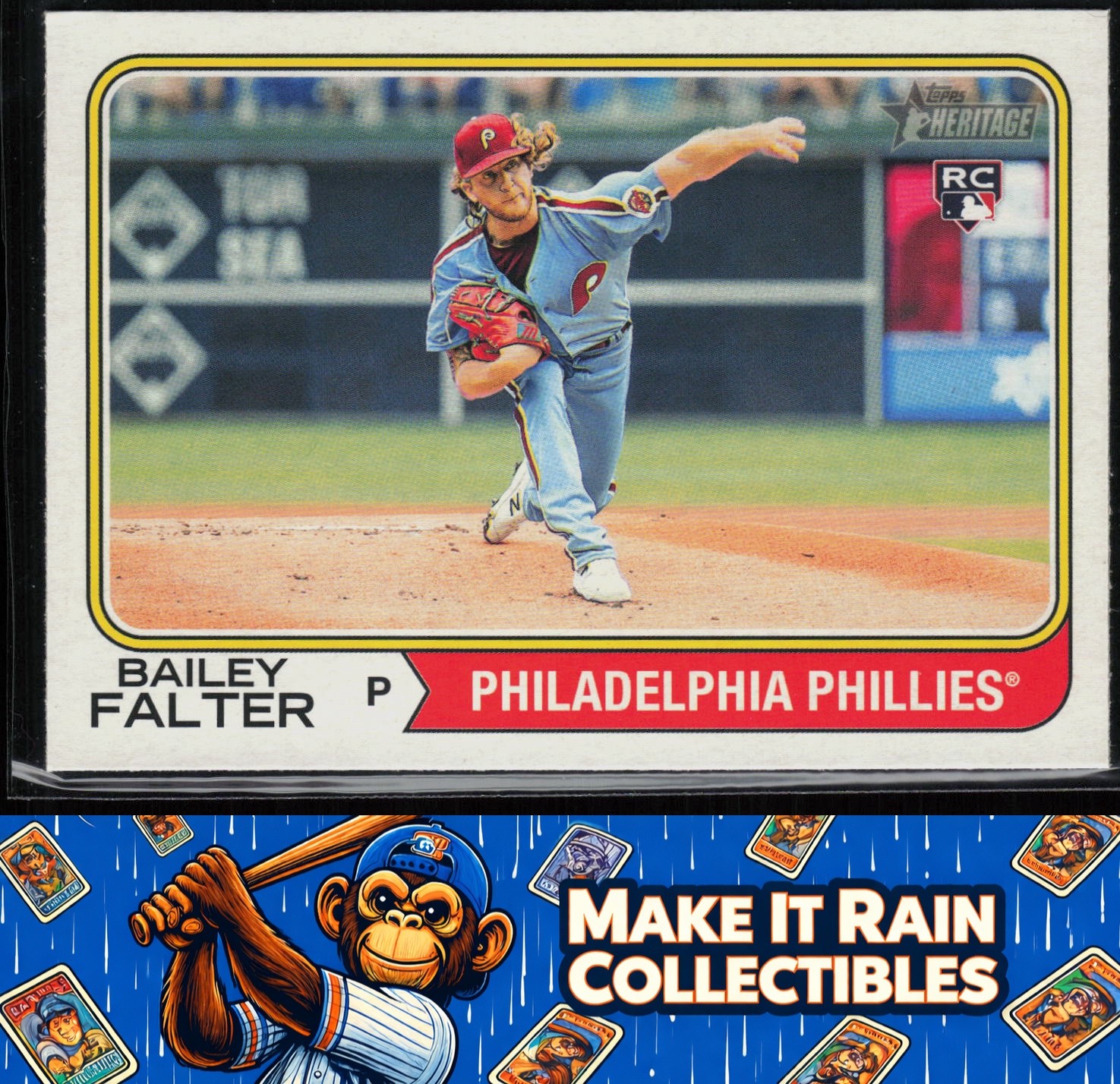 Bailey Falter 2023 Topps Heritage #314 Philadelphia Phillies Rookie RC
