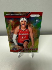 Aaliyah Edwards 2024 Panini Prizm WNBA Fractal Red RC /99 #3 Mystics