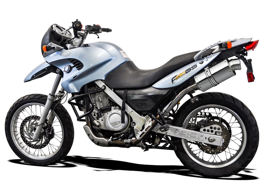 BMW F650GS F650 GS 2000-2007 Echappement KIT-Silencieux 225mm Ovale Inox - Photo 3/4
