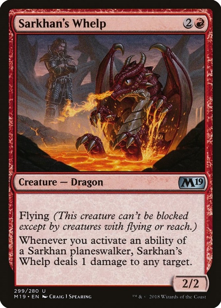 NM - Sarkhan's Whelp [M19 - 299]