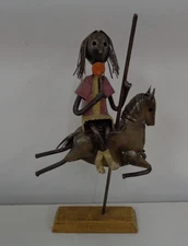 Manuel Felguerez MCM Brutalist Metal Sculpture Girl On Carousel Horse