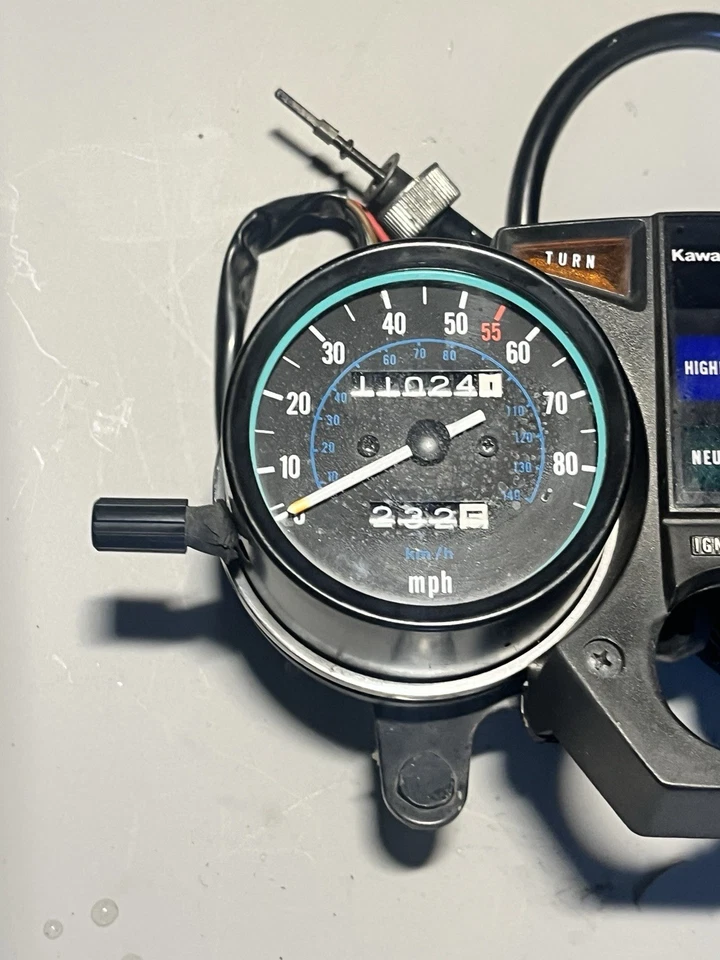 1982 80-83 Kawasaki KZ440 LTD OEM Guages Cluster Speedometer Tachometer Tested - Image 4 of 4