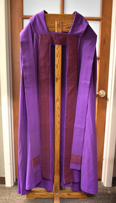+ Used Purple Cope with Stole + Abby Vestments + 56'' + (#V157)