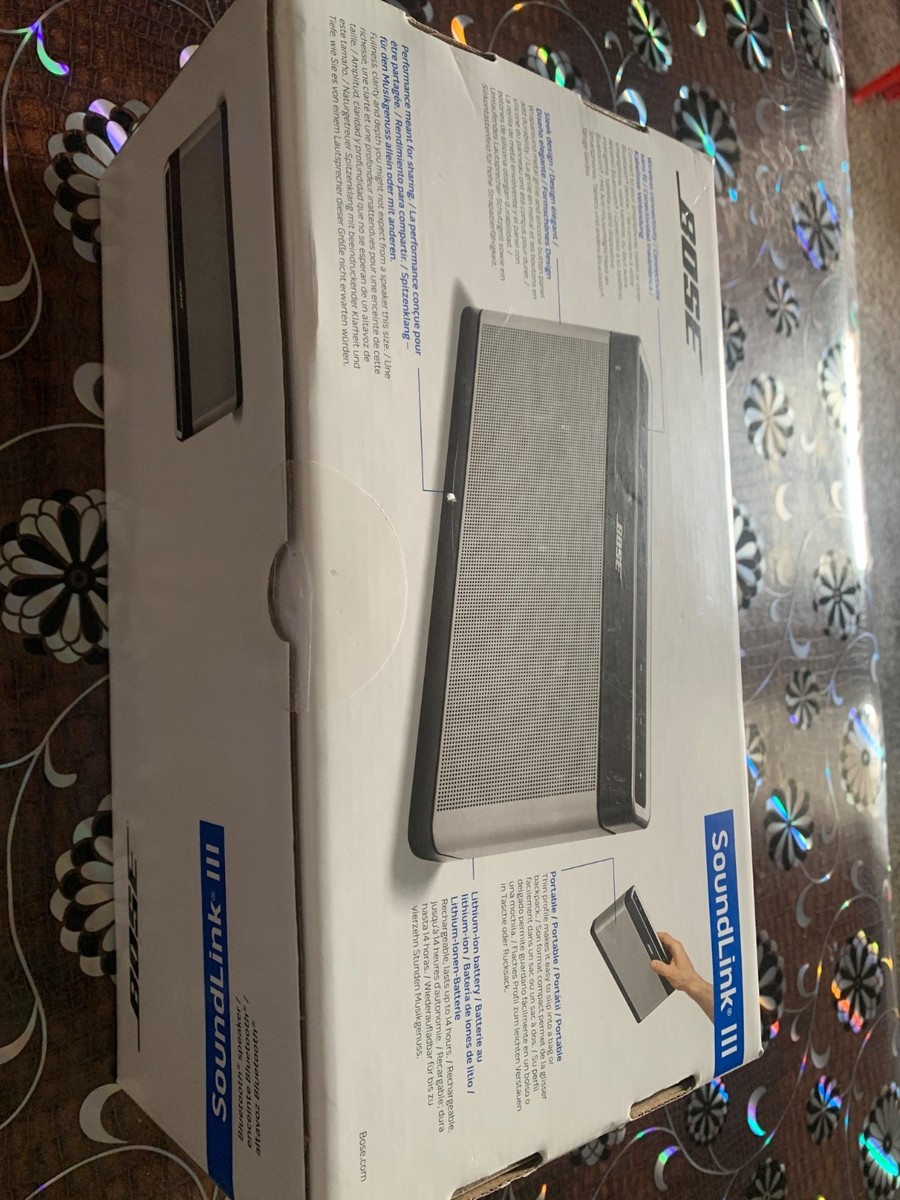 Bose Soundlink III Bluetooth Speaker - Silver for sale online | eBay