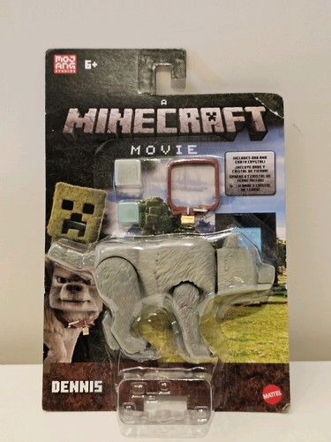 DENNIS THE WOLF A MINECRAFT MOVIE 4" Inch ORB Mattel 2025! Figure BRAND NEW! US!