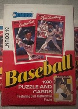 1990 Donruss baseball wax box 36 sealed packs of 15 cards RATED ROOKIES AND MORE