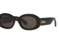 Chloe women's 53mm Black Oval Sunglasses CH0258S - new in case -retail 445