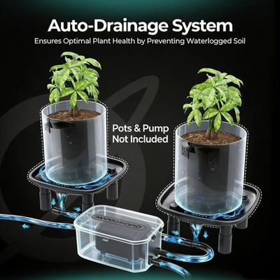 Mars Hydro 2-Pack Drainage Trays for Grow Tents Greenhouses Garden Plants