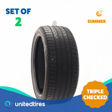Set Of 2 Used 28535r22 Bridgestone Turanza T005 Ao B-silent 106y - 7.532
