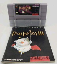 Final Fantasy III 1994 SNES Super Nintendo Authentic Cartridge Manual