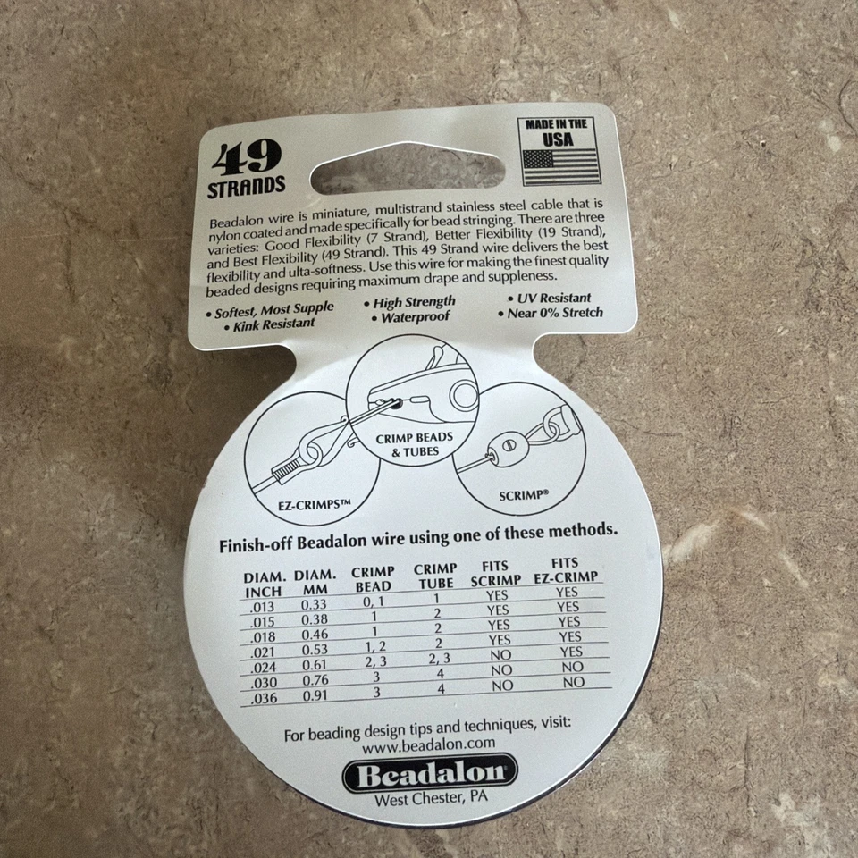 Alambre para rebordear Beadalon chapado en oro 24k 100 pies 0,015 Foto 2 de 3