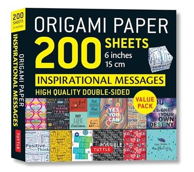 Tuttle Publishing - Origami Paper 200 sheets Inspirational Messages 6  - H245z