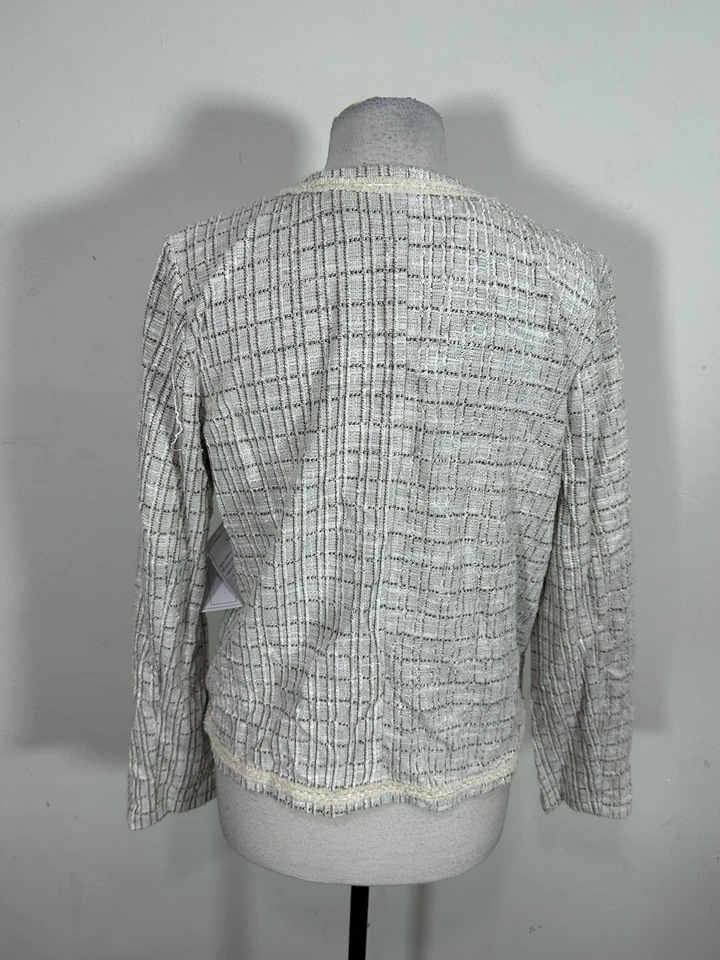 Adrianna Papell Women’s Ivory color Long Sleeve Jacket Size M - Image 4 of 4