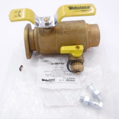 Webstone 2'' Sweat High Velocity Isolator Flange w/Drain Brass H-50417HV