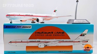 Inflight IF773UAE1025 United Arab Emirates Boeing 777-300ER Diecast 1/200 Model