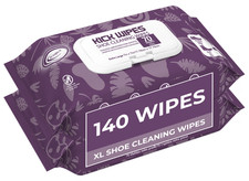  Shoe Cleaning Wipes 70 Ct Pack of 2 Dual-Textured Quick Clean 7 x 7 inch